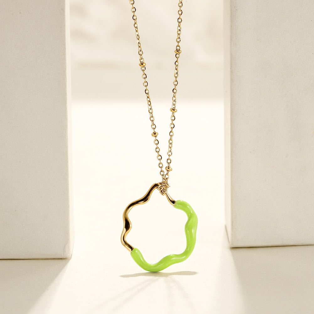 Creative colored pendant necklace-NSSN793ST