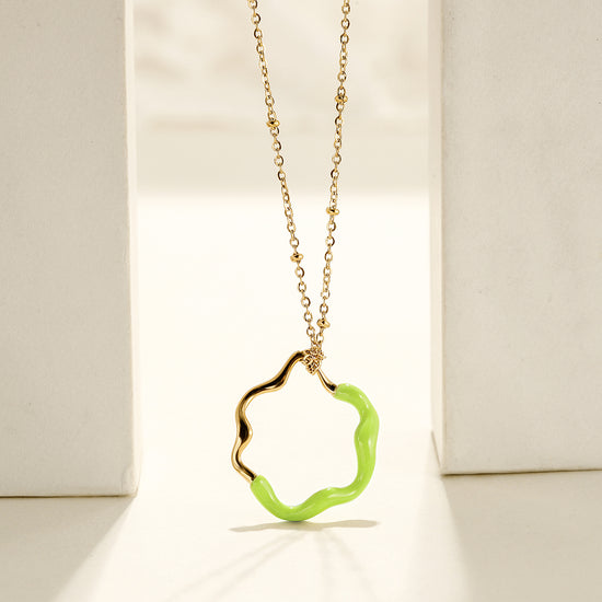 Creative colored pendant necklace-NSSN793ST