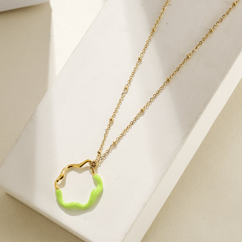 Creative colored pendant necklace-NSSN793ST