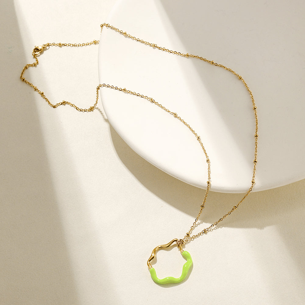 Creative colored pendant necklace-NSSN793ST