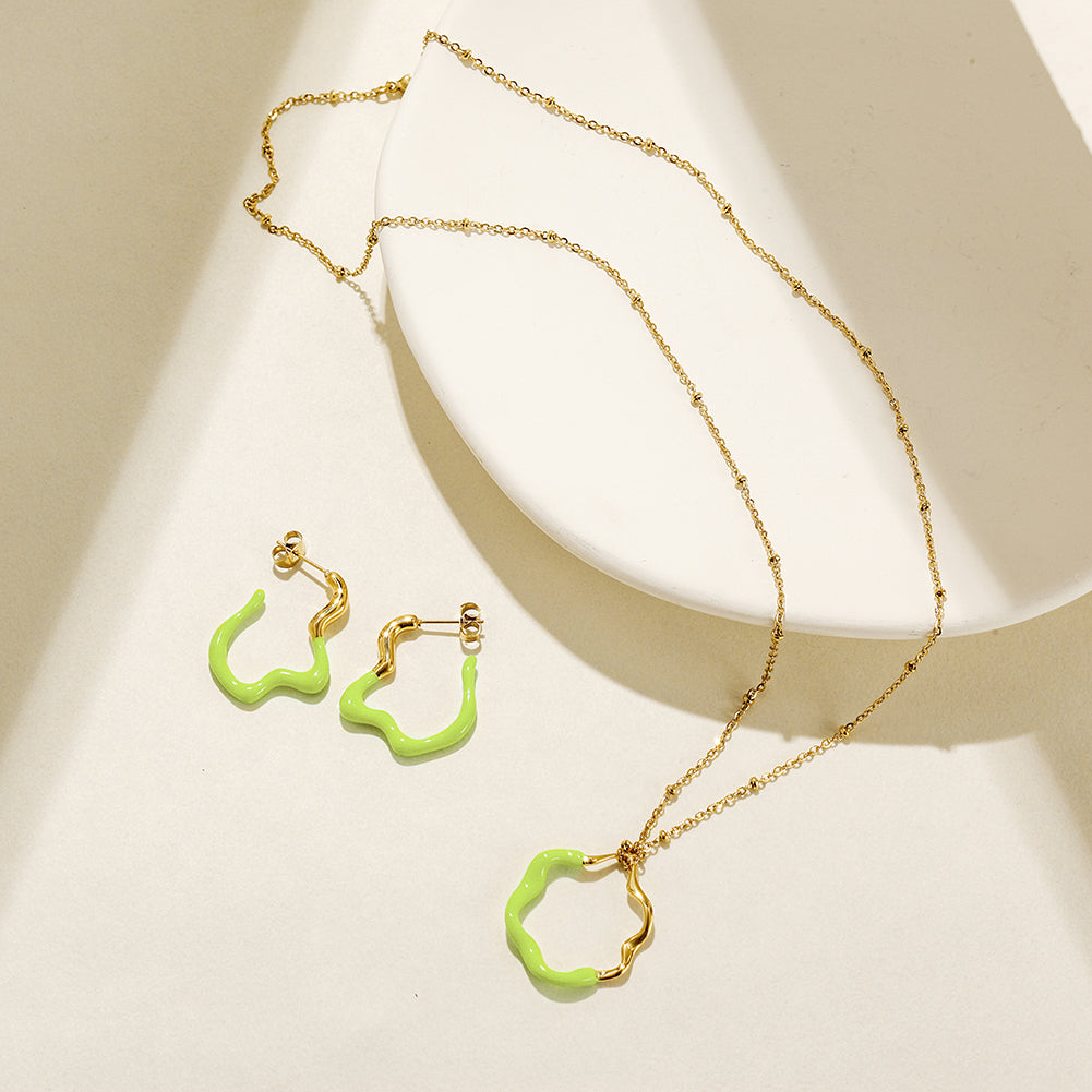 Creative colored pendant necklace-NSSN793ST