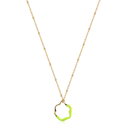 Creative colored pendant necklace-NSSN793ST