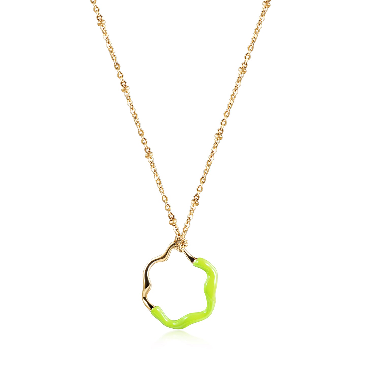 Creative colored pendant necklace-NSSN793ST