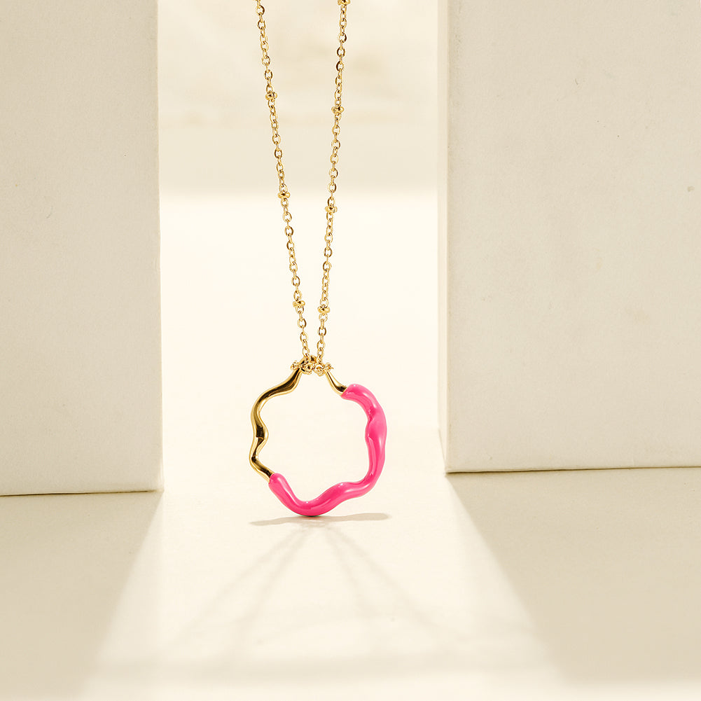 Creative colored pendant necklace-NSSN793ST