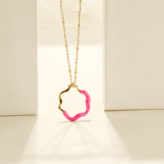 Creative colored pendant necklace-NSSN793ST