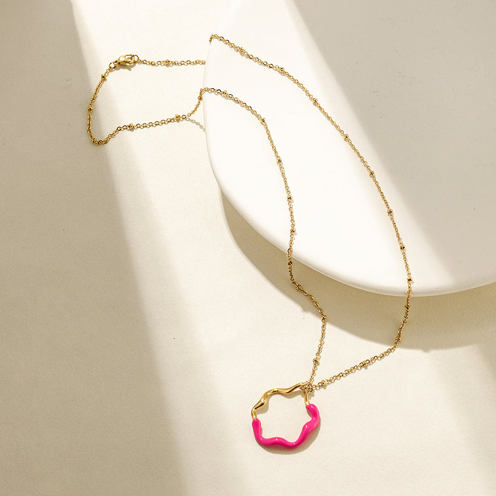 Creative colored pendant necklace-NSSN793ST