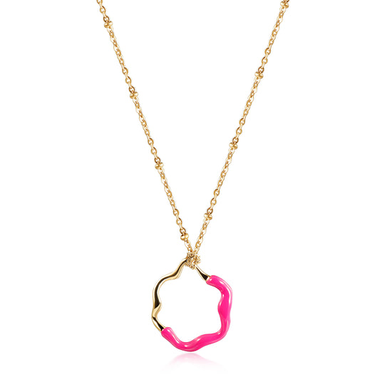 Creative colored pendant necklace-NSSN793ST