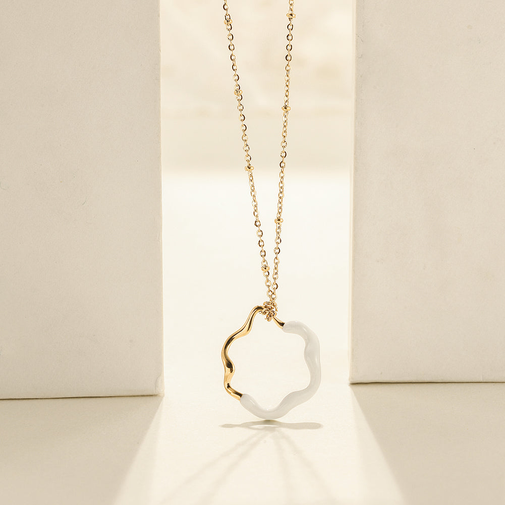 Creative colored pendant necklace-NSSN793ST