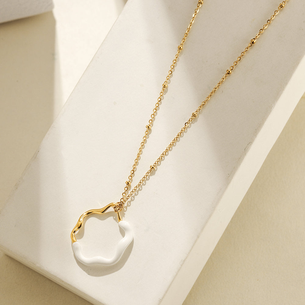 Creative colored pendant necklace-NSSN793ST
