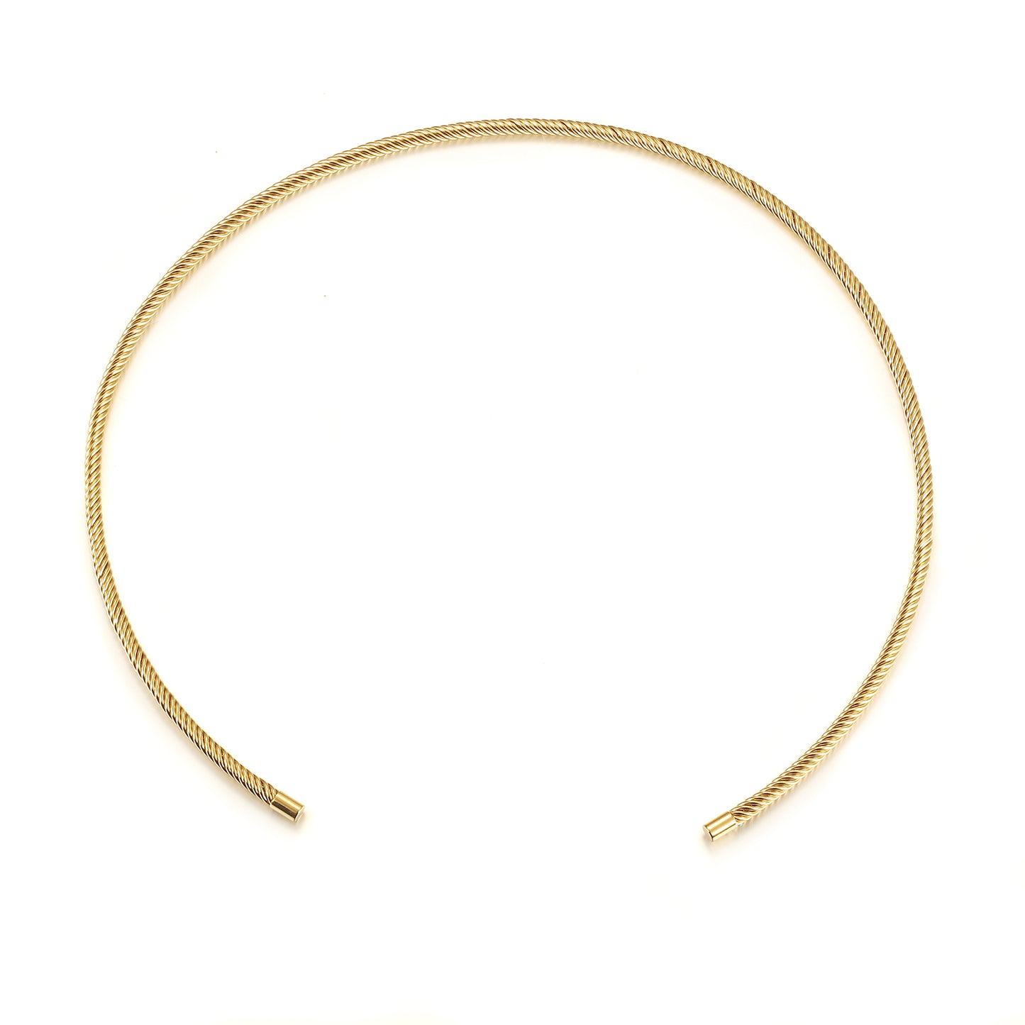 Simple cable necklace-NSSN795STGC