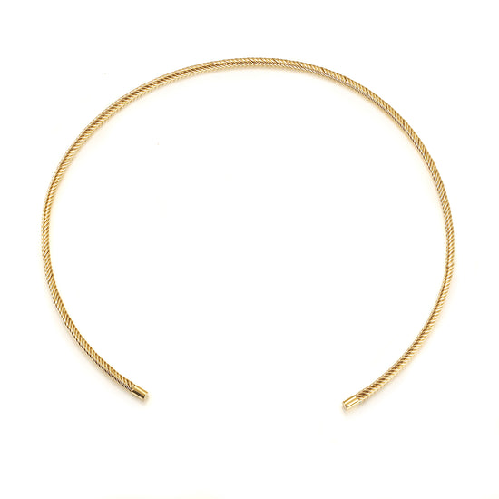 Simple cable necklace-NSSN795STGC