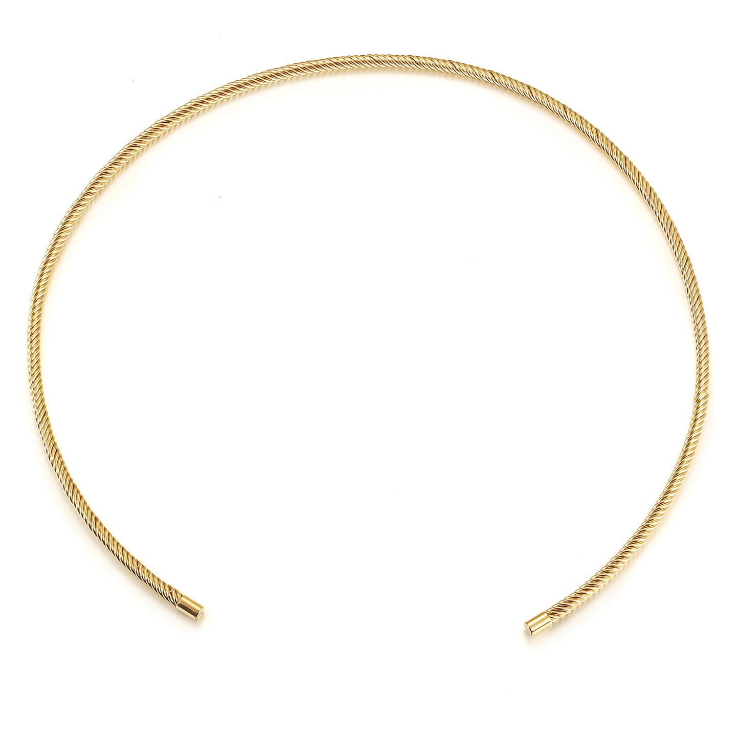 Simple cable necklace-NSSN795STGC