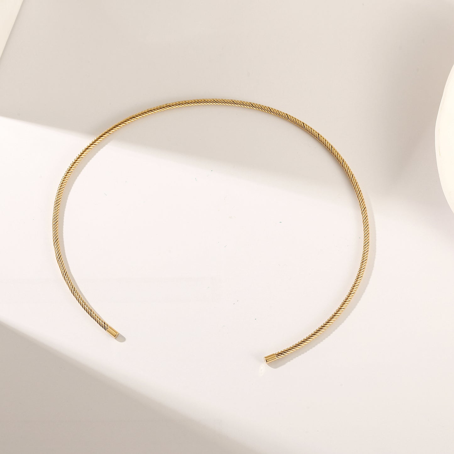 Simple cable necklace-NSSN795STGC