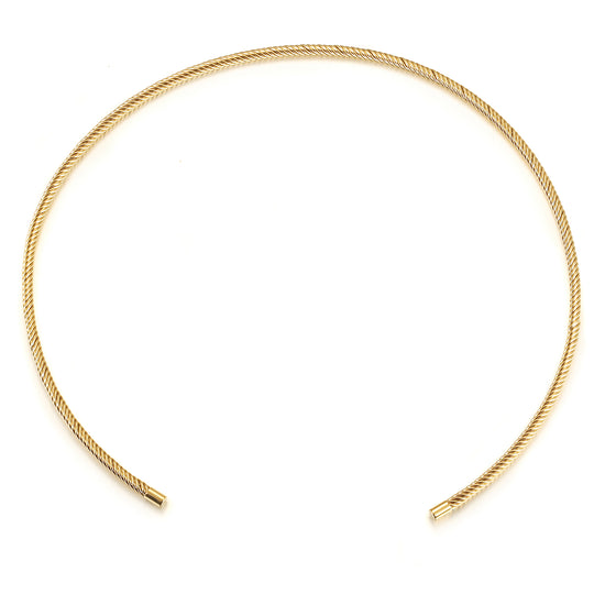 Simple cable necklace-NSSN795STGC