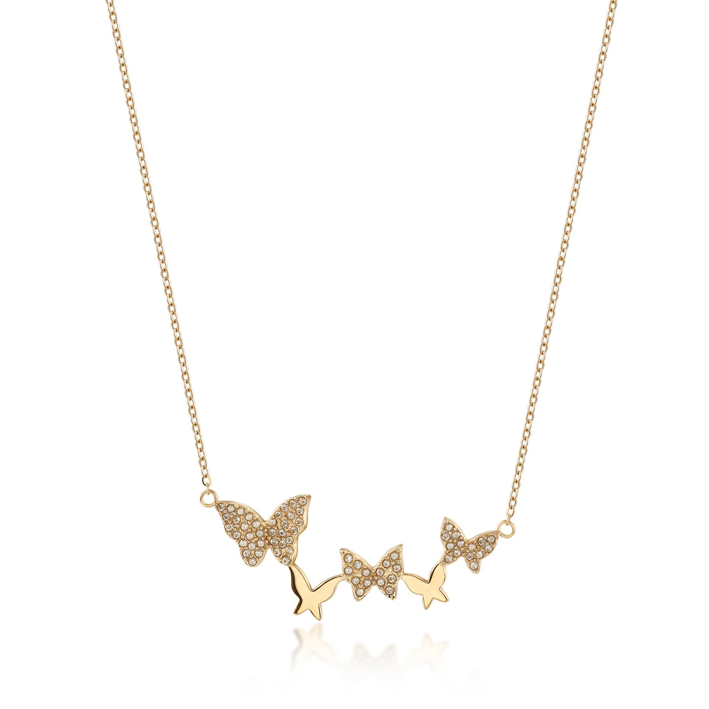 Five butterfly necklaces-NSSN798STGCZD