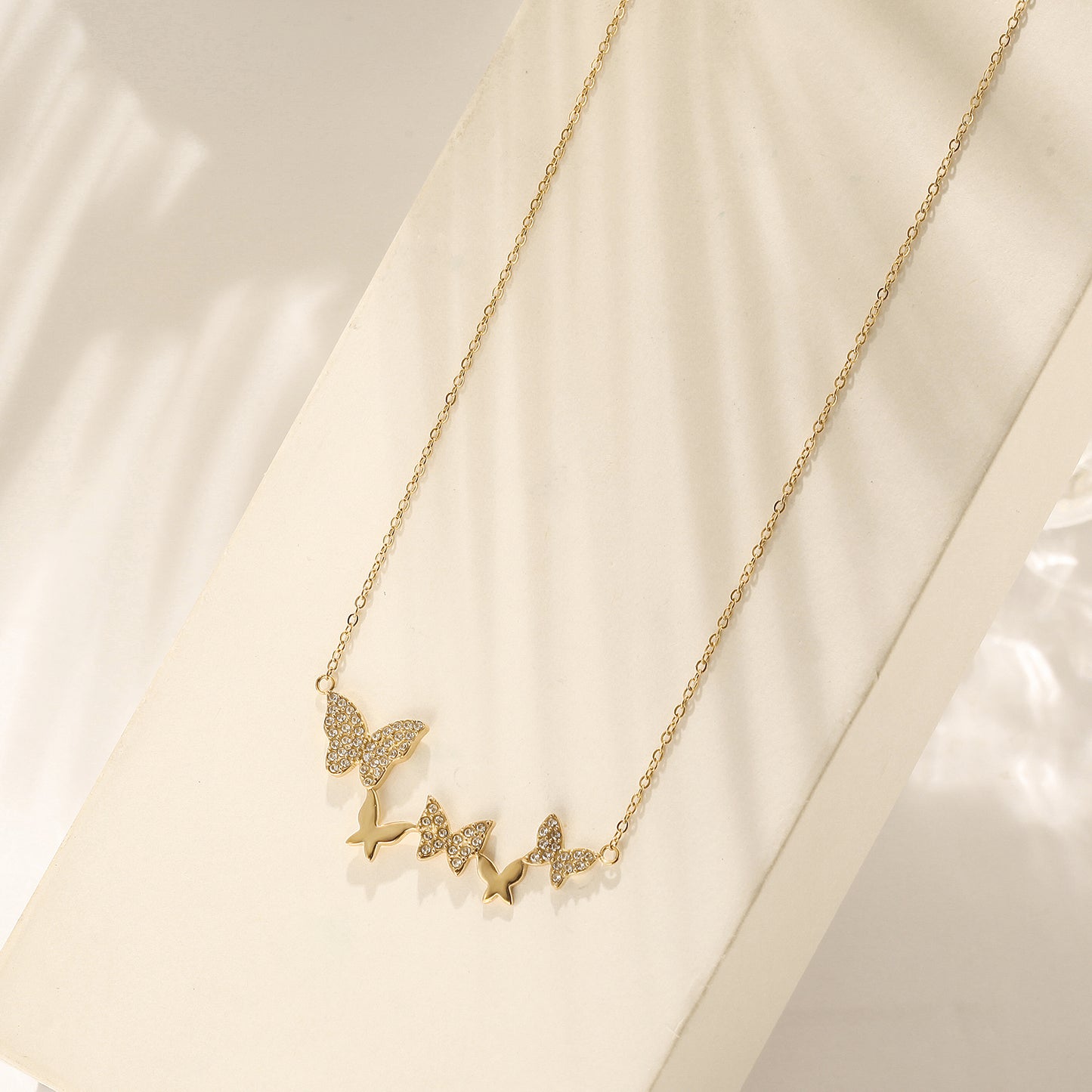 Five butterfly necklaces-NSSN798STGCZD