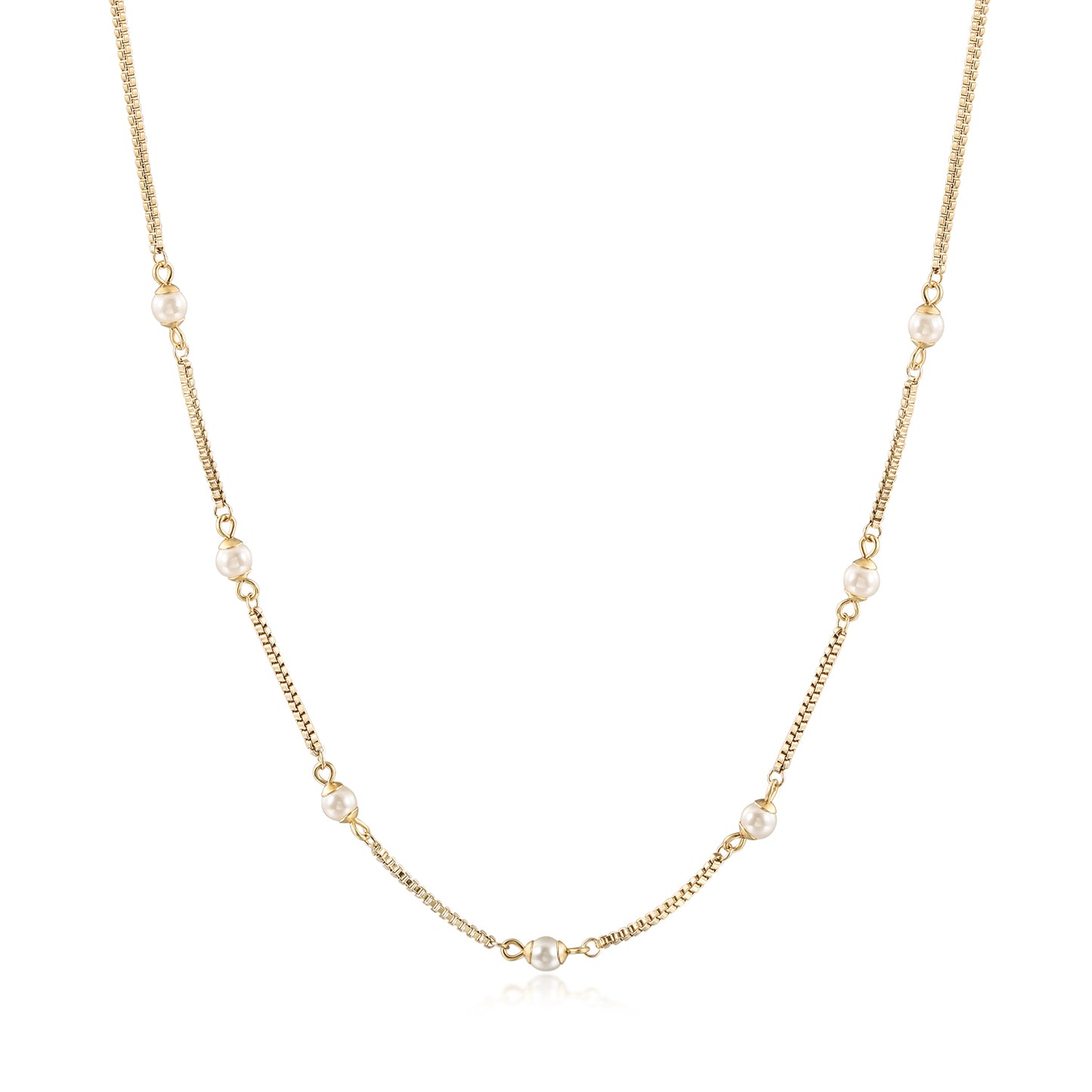 Simple pearl necklace-NSSN800STGC
