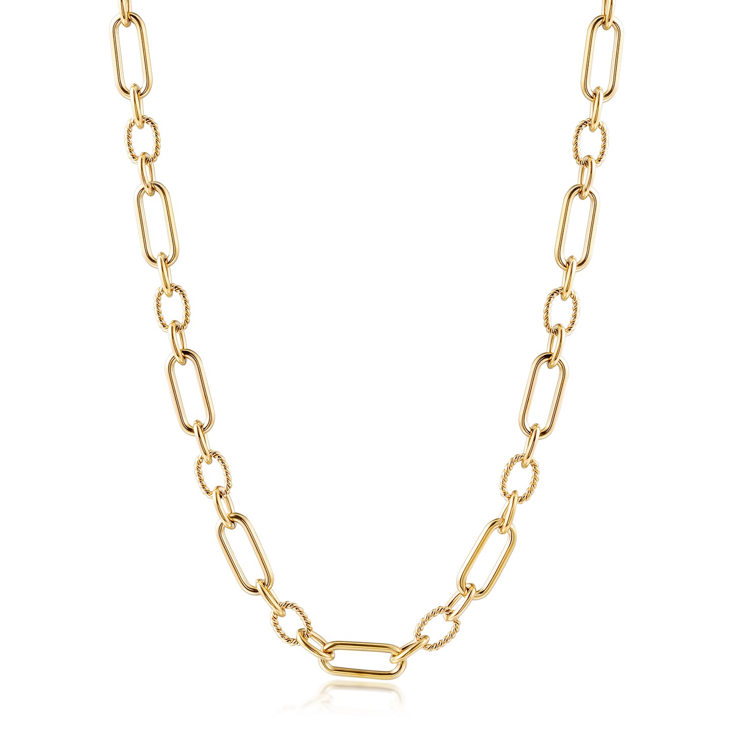 Stainless steel circular necklace-NSSN801STGC