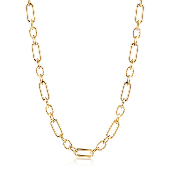 Stainless steel circular necklace-NSSN801STGC