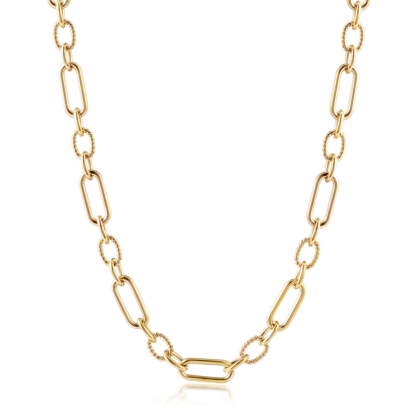 Stainless steel circular necklace-NSSN801STGC