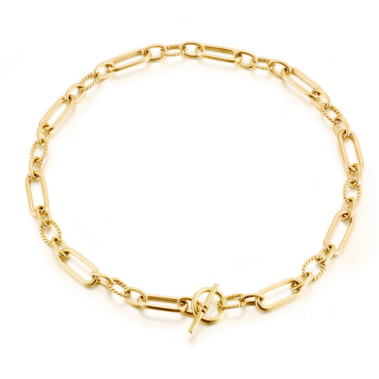 Stainless steel circular necklace-NSSN801STGC