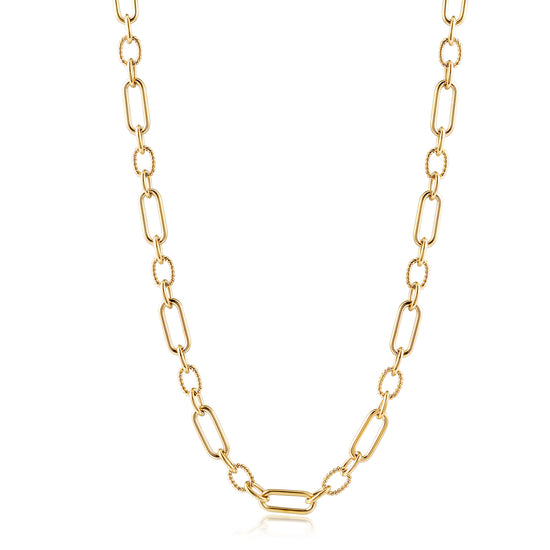 Stainless steel circular necklace-NSSN801STGC