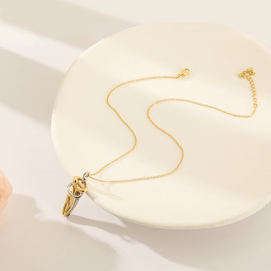 Embrace Love Creative Necklace-NSSN802STMC