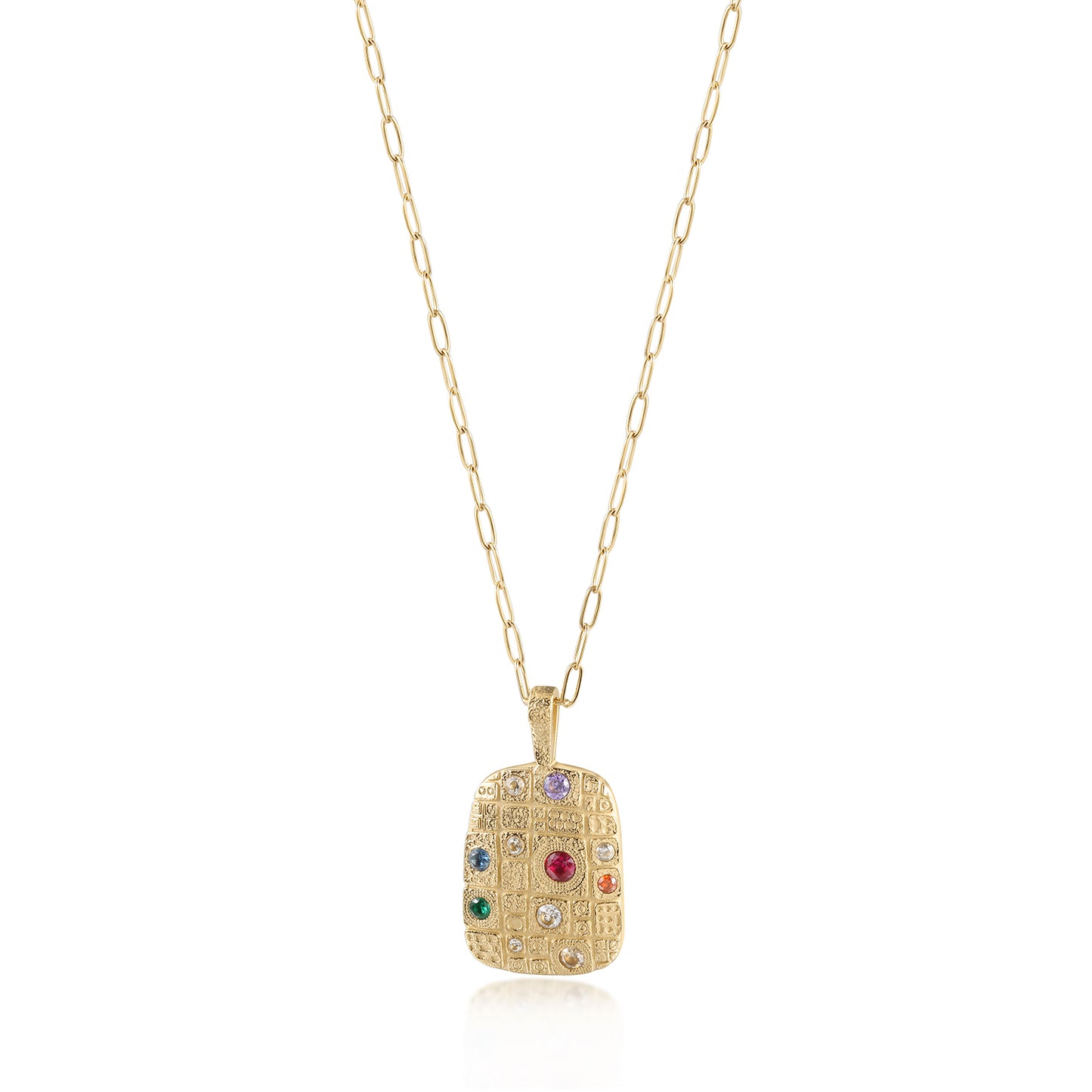 Colorful gemstone handbag necklace-NSSN803STGC