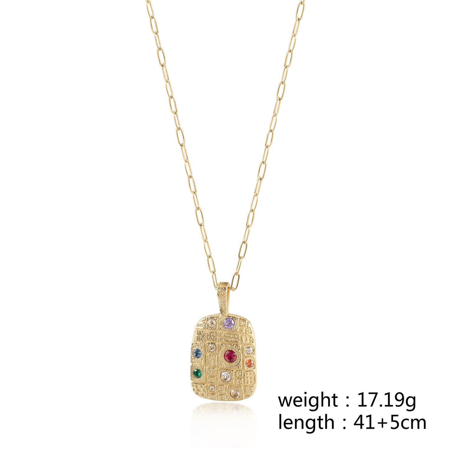 Colorful gemstone handbag necklace-NSSN803STGC