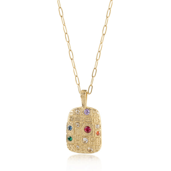 Colorful gemstone handbag necklace-NSSN803STGC