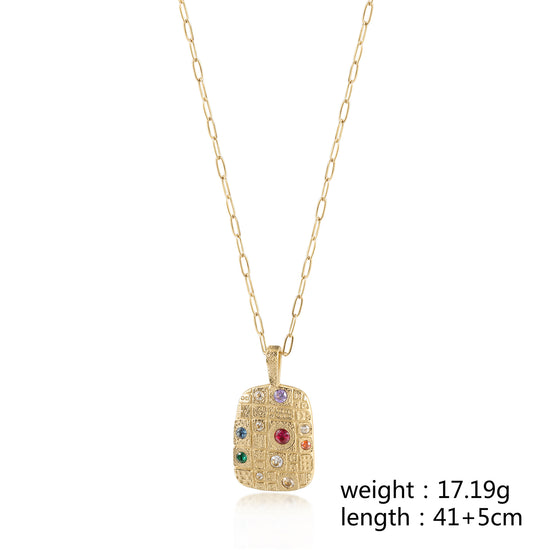 Colorful gemstone handbag necklace-NSSN803STGC