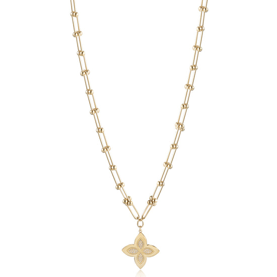 Creative Flower Necklace-NSSN804STGC