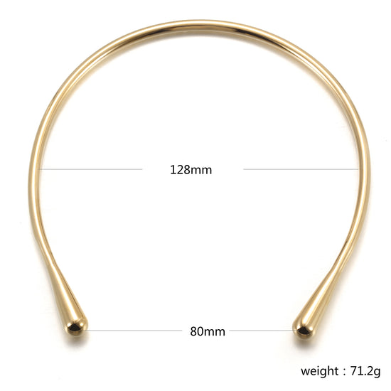 High polished solid necklace-NSSN808STGC