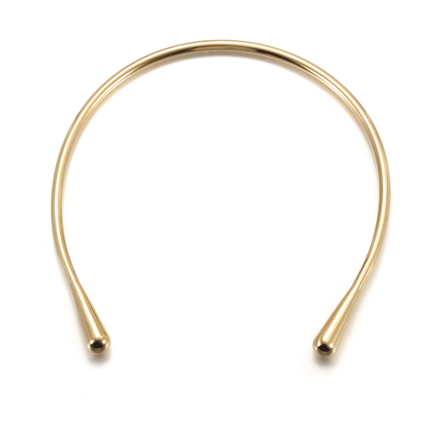 High polished solid necklace-NSSN808STGC
