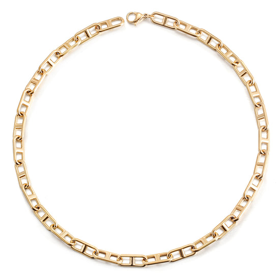 Stainless steel hollow necklace-NSSN811STGC-18