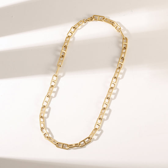 Stainless steel hollow necklace-NSSN811STGC-18