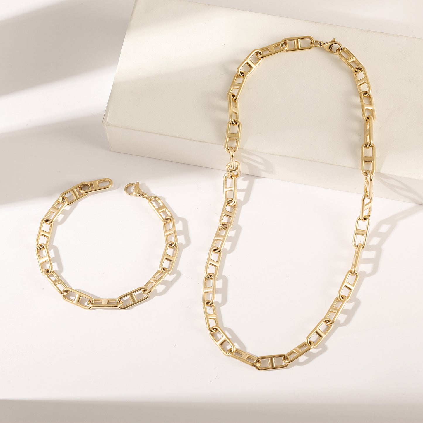 Stainless steel hollow necklace-NSSN811STGC-18