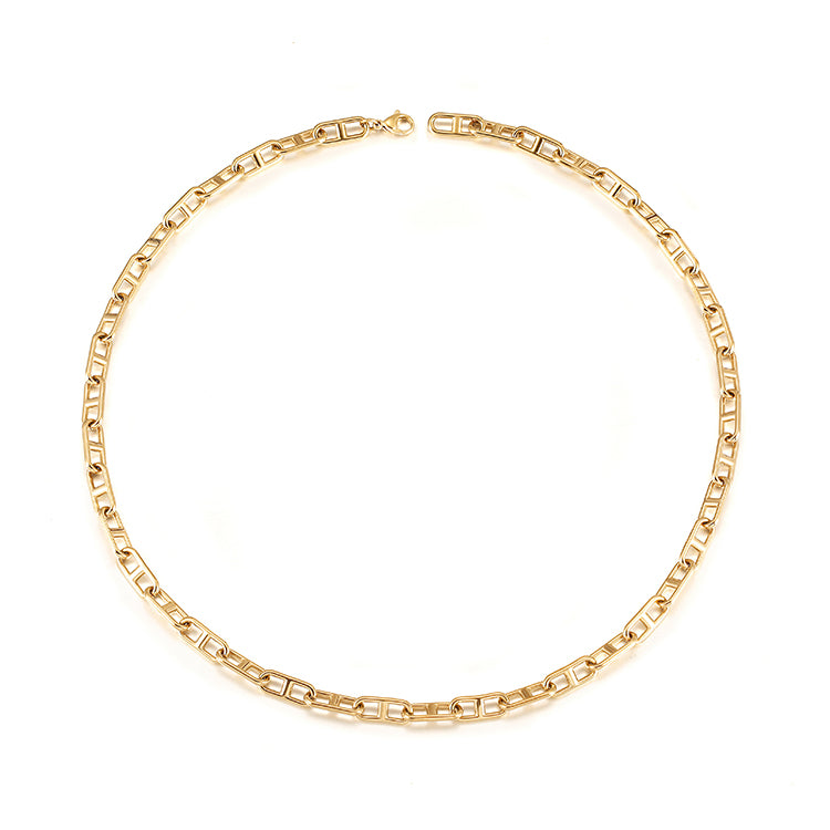 Stainless steel hollow necklace-NSSN811STGC-24