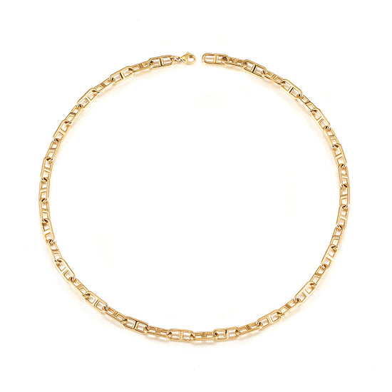 Stainless steel hollow necklace-NSSN811STGC-24