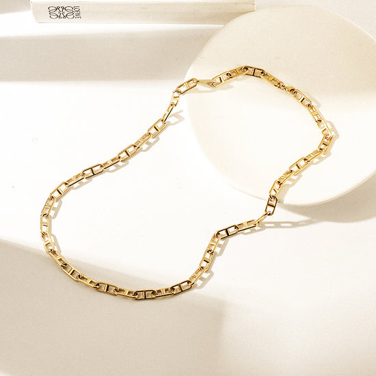 Stainless steel hollow necklace-NSSN811STGC-24