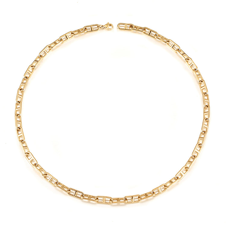 Stainless steel hollow necklace-NSSN811STGC-24