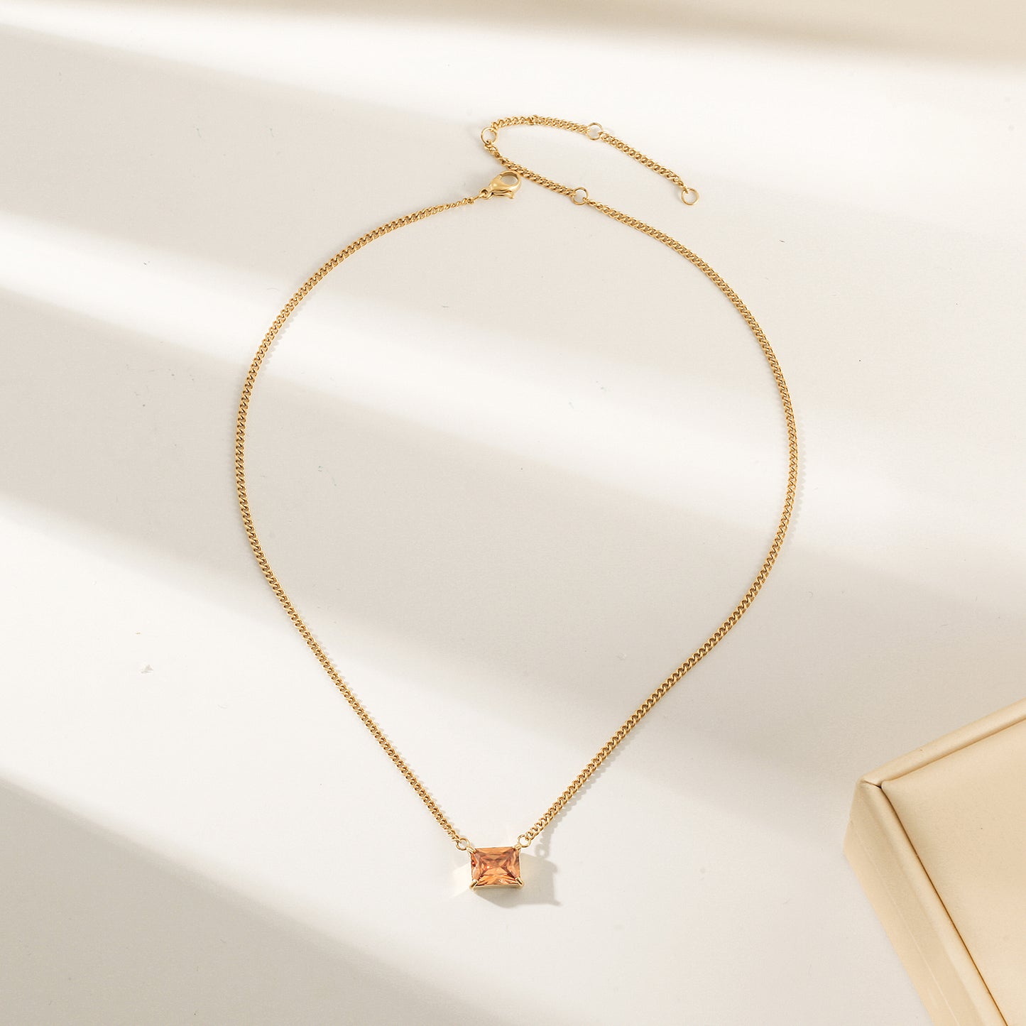 Jewel pendant necklace-NSSN813STGCZD