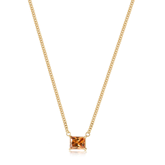 Jewel pendant necklace-NSSN813STGCZD