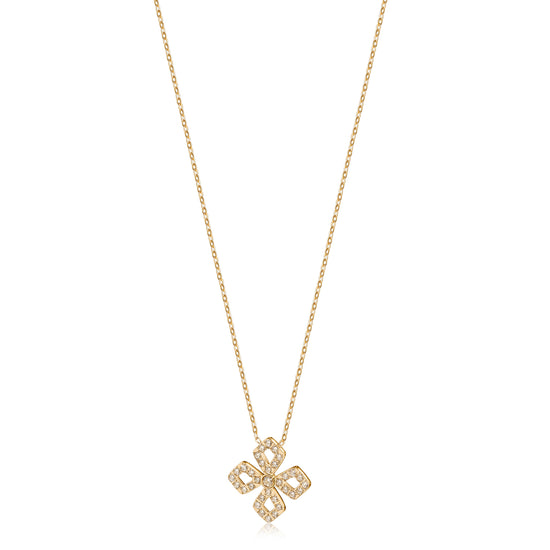 Hollow Cross Charm Necklace