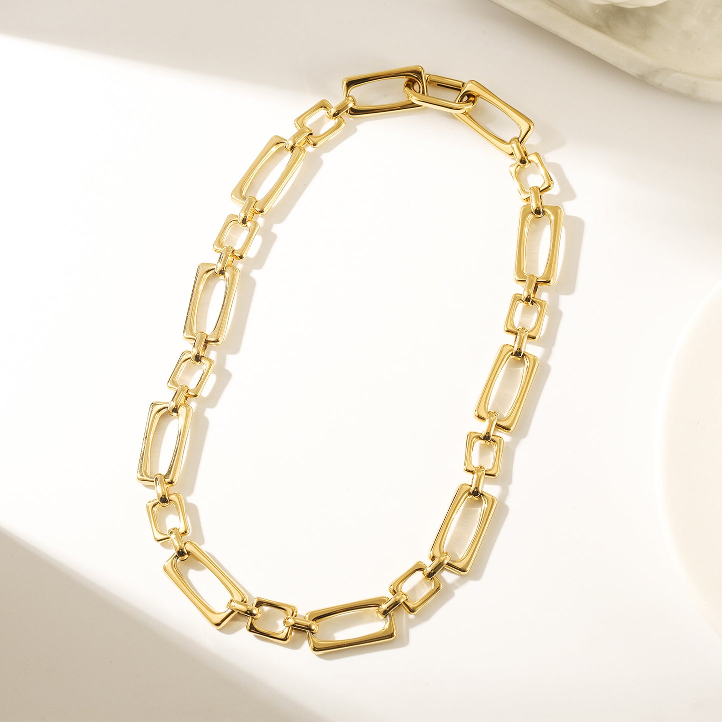 Stainless steel chain necklace-NSSN832STGC