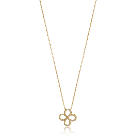 Graceful Clover Cutout Necklace