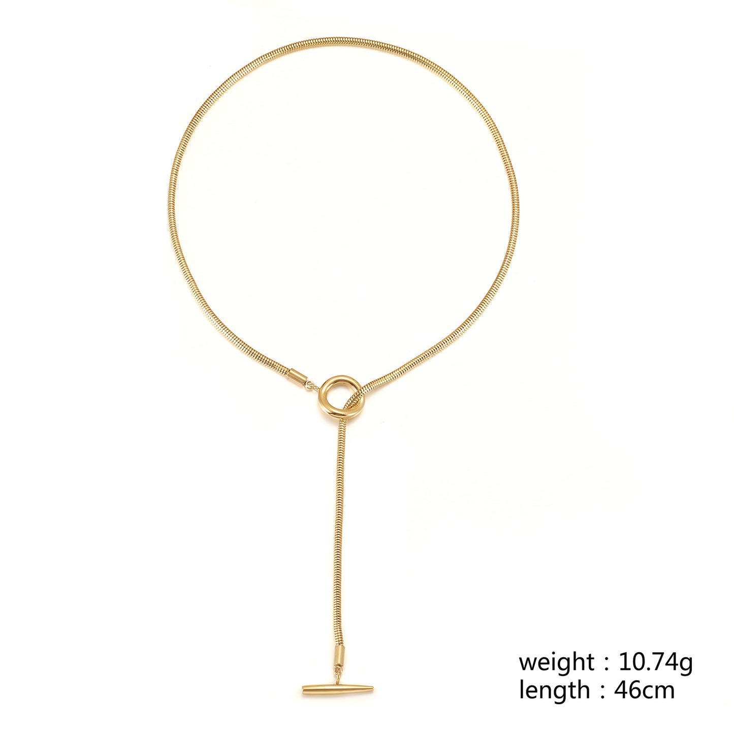 Solid color chain necklace-NSSN840ST