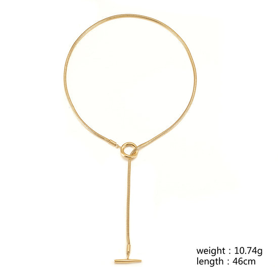 Solid color chain necklace-NSSN840ST