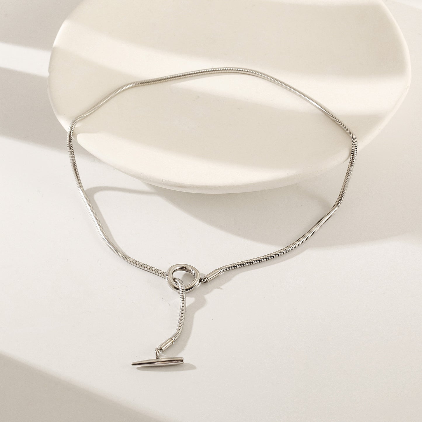 Solid color chain necklace-NSSN840ST