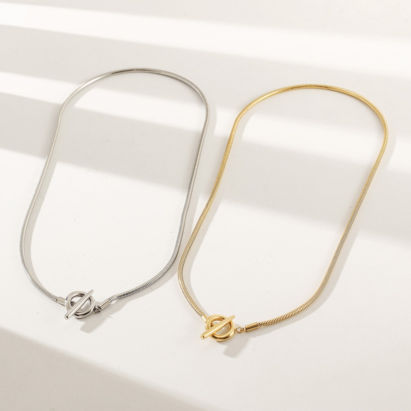 Solid color chain necklace-NSSN840ST